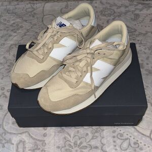 NEW New Balance 237 Tan White Incense Sneakers Sz 7.5